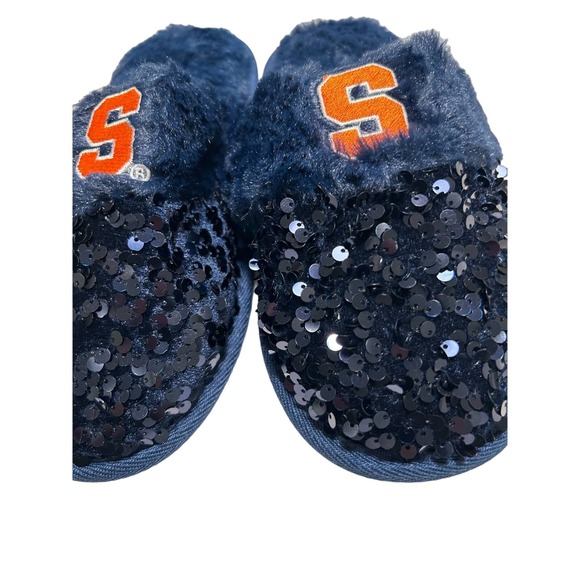 FOCO Women's NCAA Team Logo Ladies Sequin Fashion Slippers Syracuse Sz S 5/6 - Picture 2 of 6